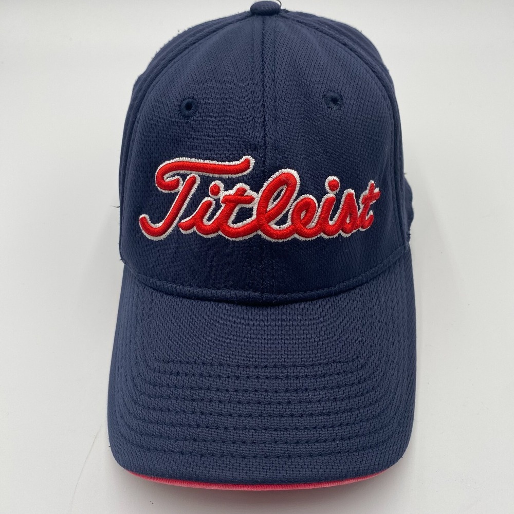 Titleist Golf Sports Mens Blue Cap Hat by New Era Fitted Embroidered Logo Sz M-L